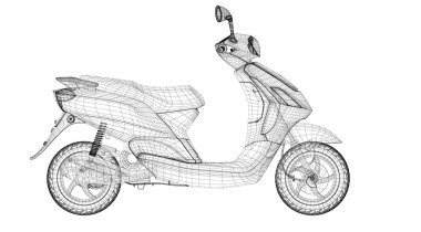 Scooter bir arka plan üzerinde