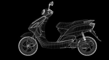 Scooter bir arka plan üzerinde