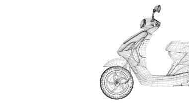 Scooter bir arka plan üzerinde