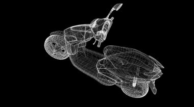 Scooter bir arka plan üzerinde