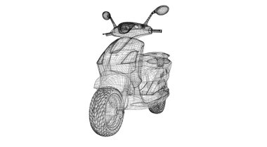 Scooter bir arka plan üzerinde