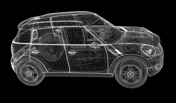 자동차 3d 모델 — 스톡 사진