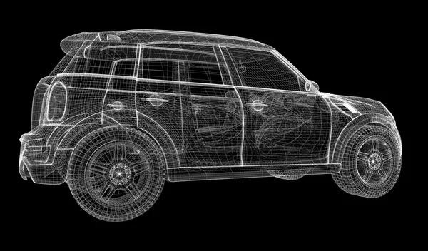 Модель автомобиля 3D — стоковое фото