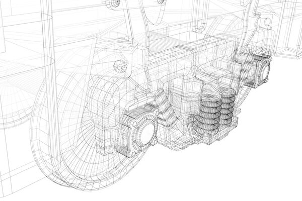 Вагон, железнодорожный грузовик Стоковое Изображение