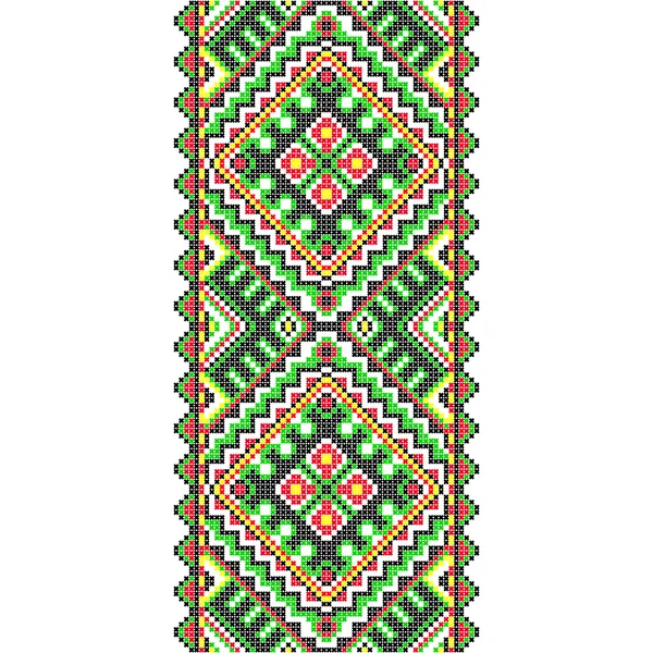 Embroidery. Ukrainian national ornament — Stock Vector