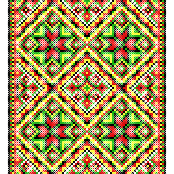 Embroidery. Ukrainian national ornament — Stock Vector