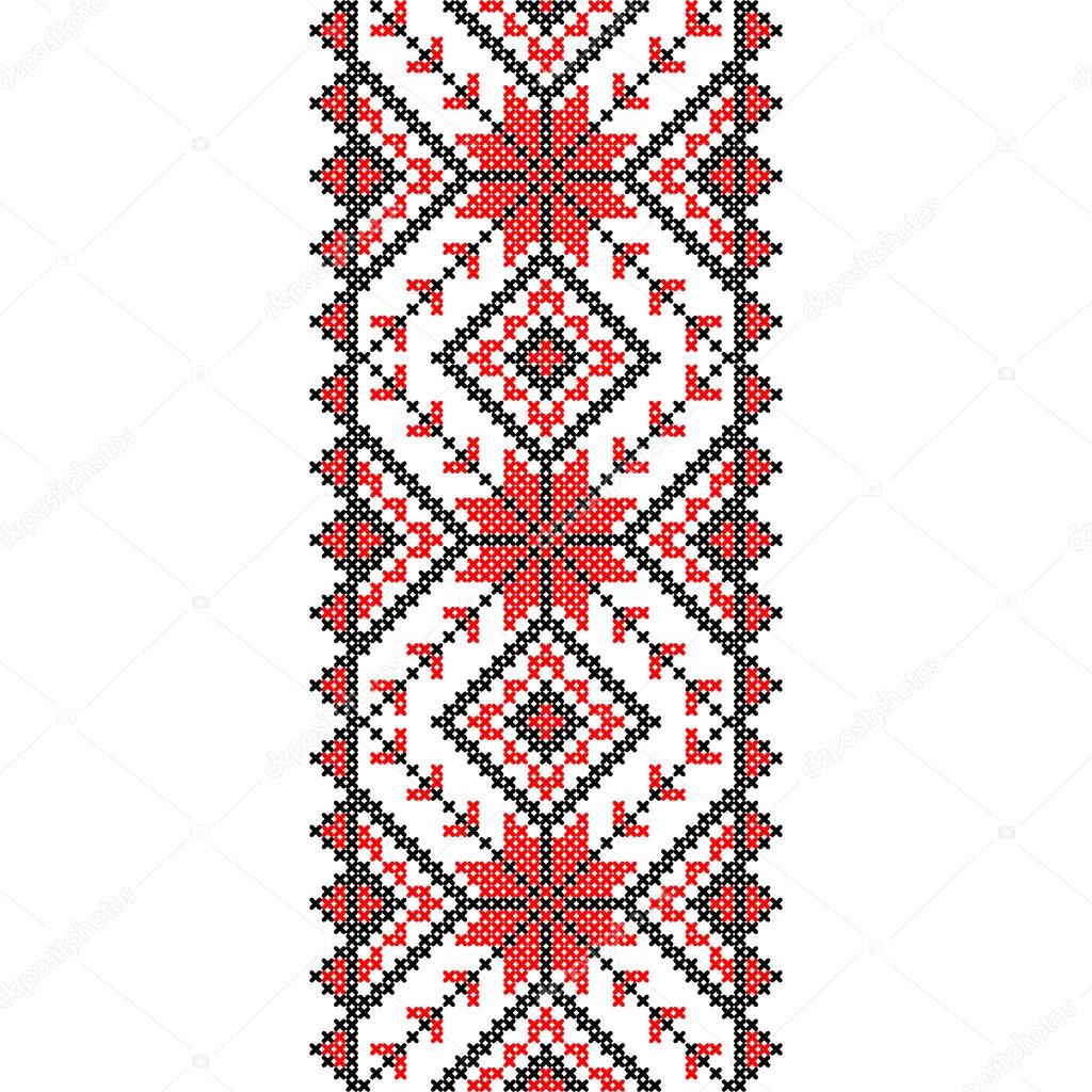 Embroidery. Ukrainian national ornament