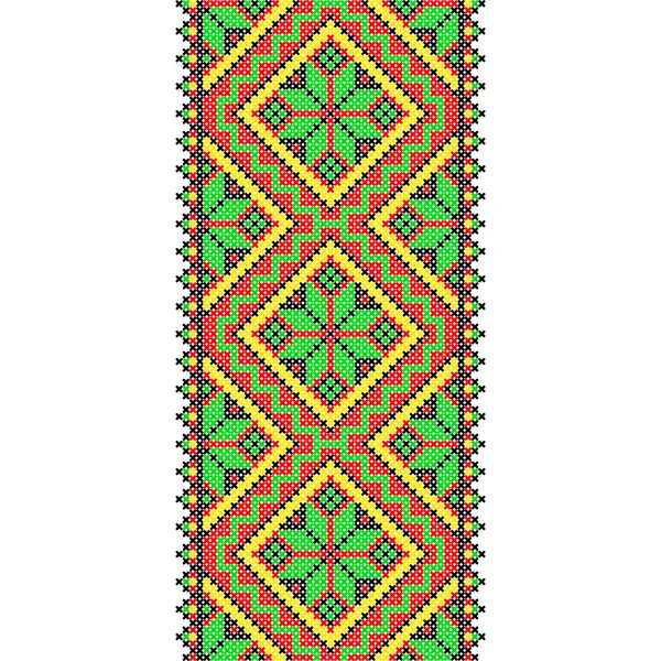 刺繍。ウクライナの国家の装飾 — ストックベクタ