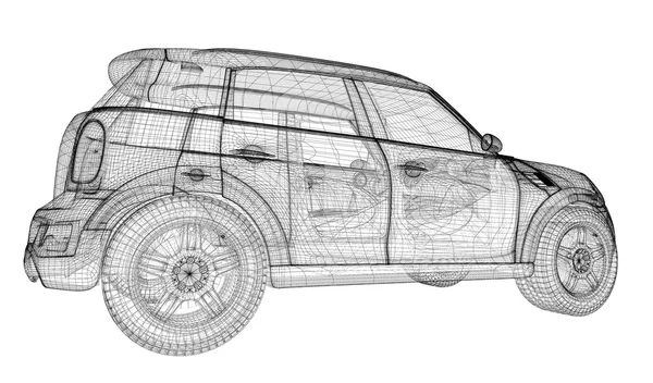 Модель автомобиля 3D — стоковое фото