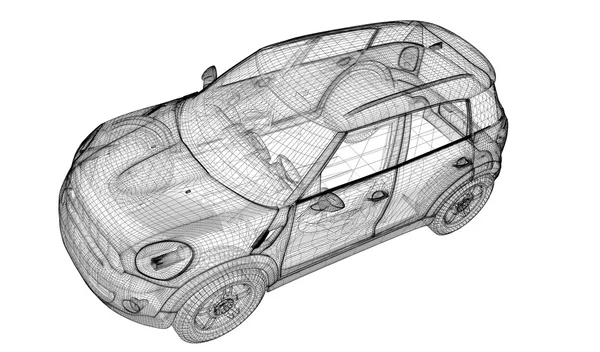 3d model samochodu — Zdjęcie stockowe