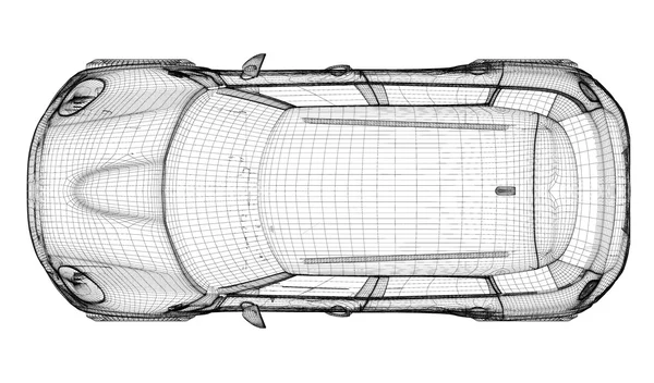 Carro modelo 3d — Fotografia de Stock