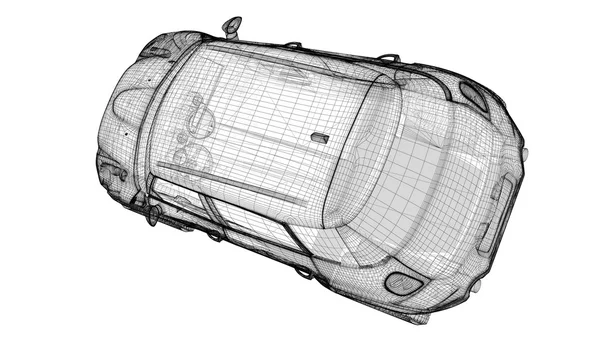 3d model vozu — Stock fotografie