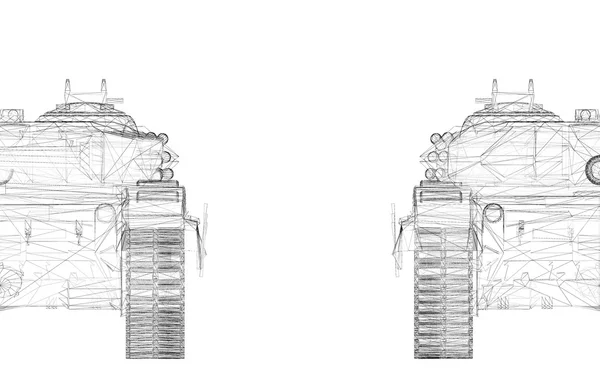 汽车 3d 模型 — 图库照片