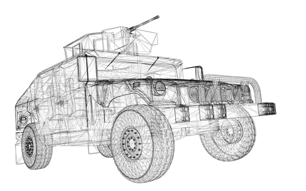 Pojazd wojskowy — Zdjęcie stockowe