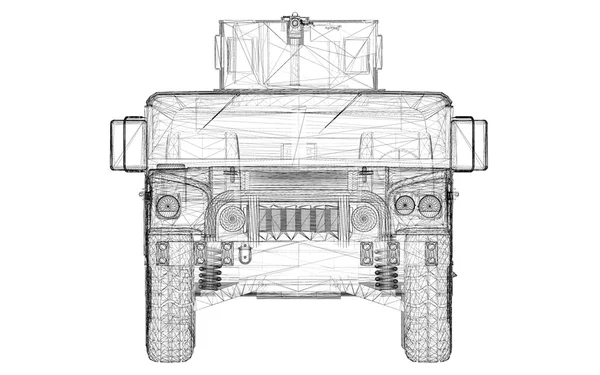 Vojenské vozidlo — Stock fotografie