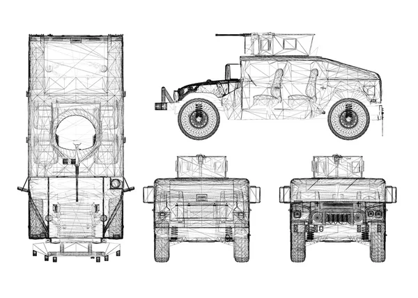 Militärfahrzeug — Stockfoto