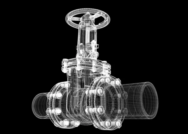 管道旋塞阀 — 图库照片