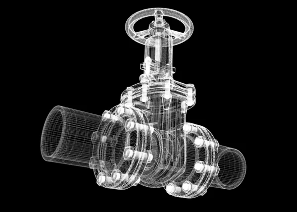 管道旋塞阀 — 图库照片