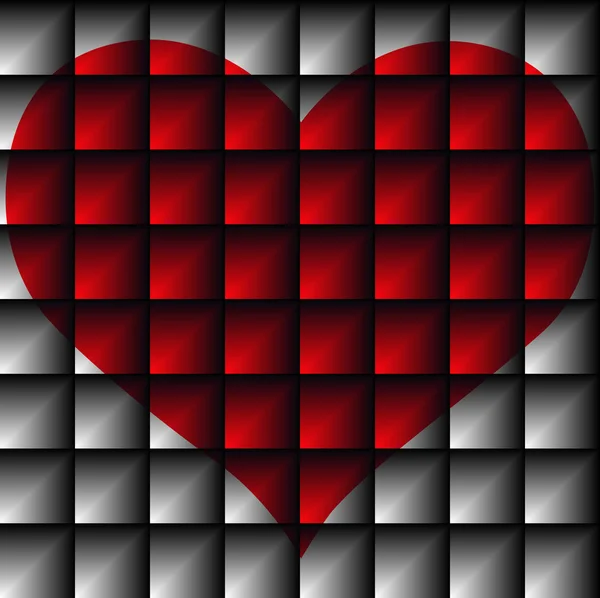 Rote Herzen — Stockvektor