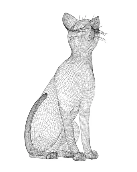猫咪线模型 — 图库照片