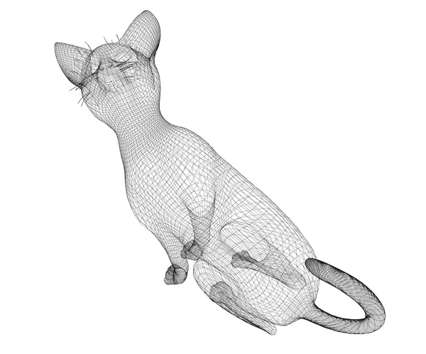 Katt tråd modell — Stockfoto
