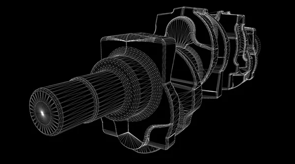 크랭크 샤프트 — 스톡 사진