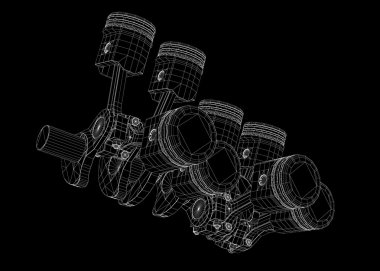 Pistonlar, V8 motor