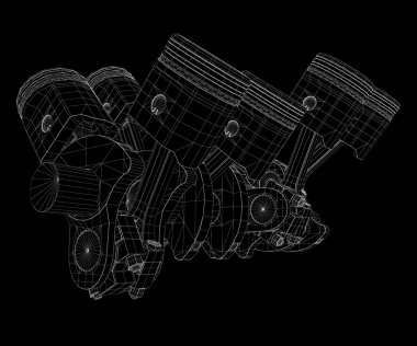 Pistonlar, V8 motor