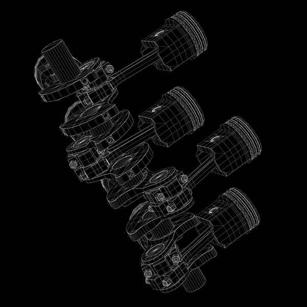 Pistoni, motore V8 — Foto Stock