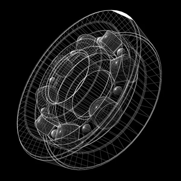 스틸 볼 롤러 베어링 — 스톡 사진