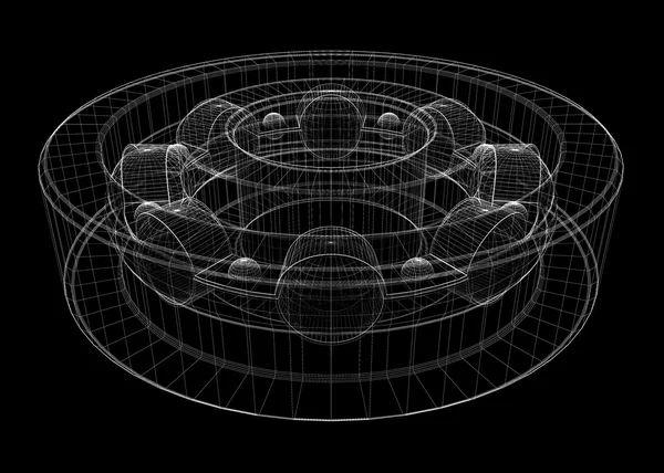 스틸 볼 롤러 베어링 — 스톡 사진