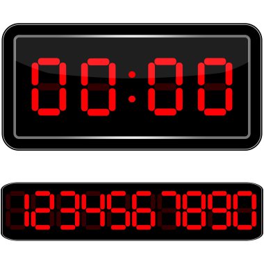 dijital saat. Dijital uhr nummer