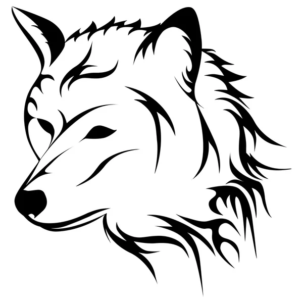 Illustration vectorielle loup hurlant — Image vectorielle