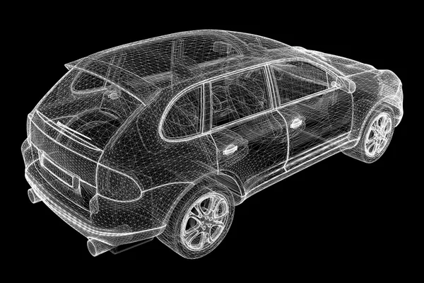 Car 3D model — Stock Photo, Image
