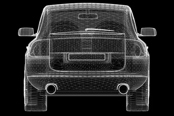 Modello 3D auto — Foto Stock