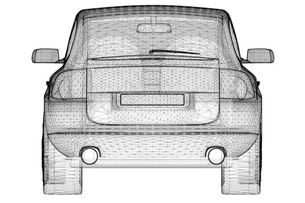 Modello 3D auto — Foto Stock