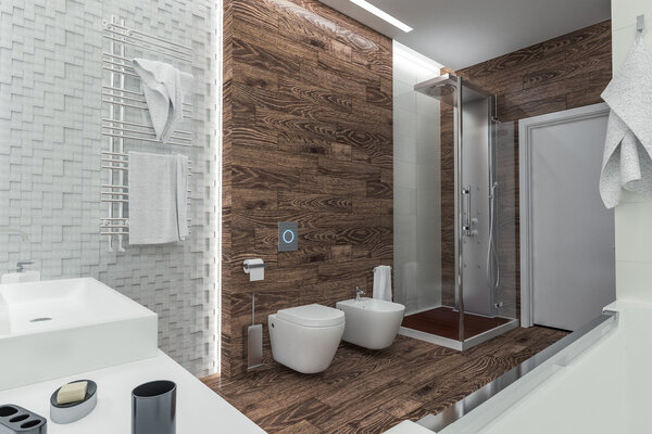 modern design of a bathroom 