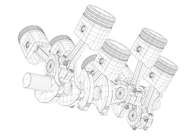 Pistonlar, V8 motor
