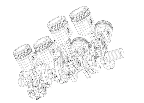 Pistons, moteur V8 — Photo