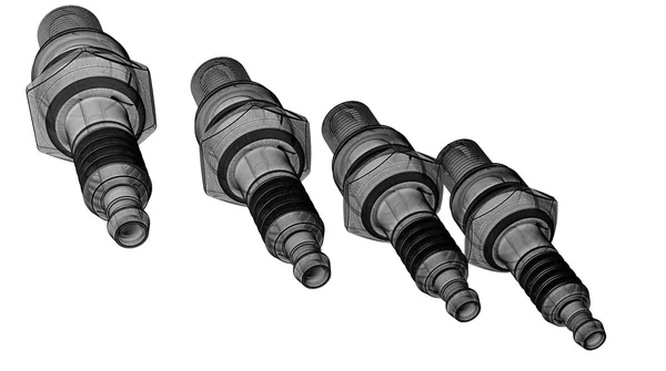 전송에 대 한 sparkplugs — 스톡 사진