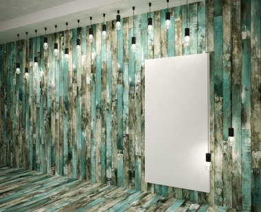 Loft tarzı odasında posteri