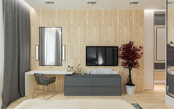 Moderne slaapkamer loft interieur — Stockfoto