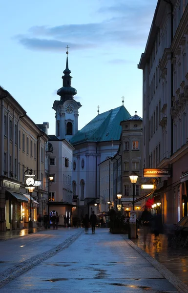 Kvällen salzburg, Österrike — Stockfoto