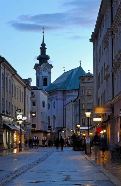 Kvällen Salzburg — Stockfoto