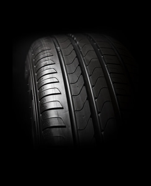 Car tire close-up