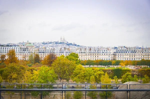 Panorama de París, con sacro coeur — Foto de Stock