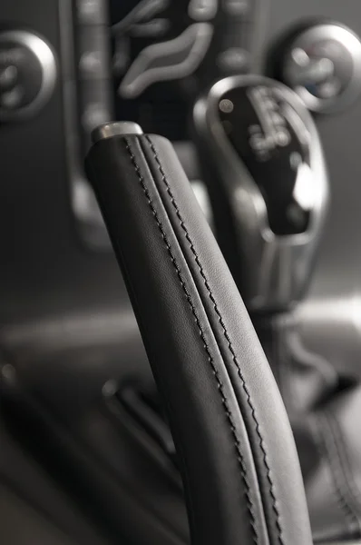 Car interior transmission closeup — Stock Photo, Image
