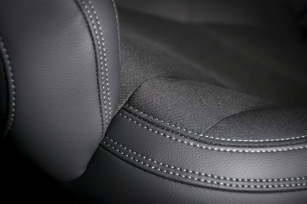 Leather and textile car seats — Stock Photo, Image