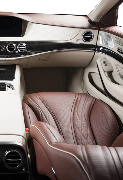 Moderne Luxe Auto Interieur Stuurwiel Schuifhendel Dashboard Auto Interieur Luxe — Stockfoto