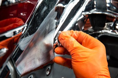 Polishing and cleaning detailing maintaince with old motorcycle bike